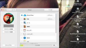 書類 と データ を icloud に アップロード 中 です